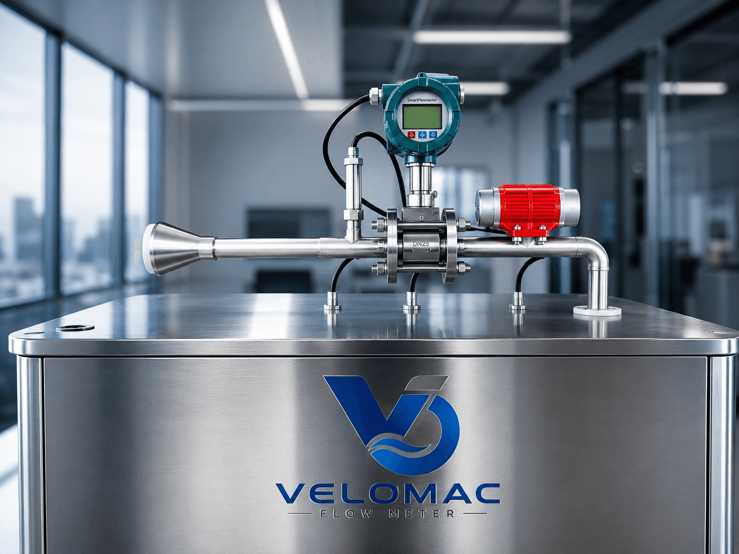 Velomac flowmeter test system and product setup