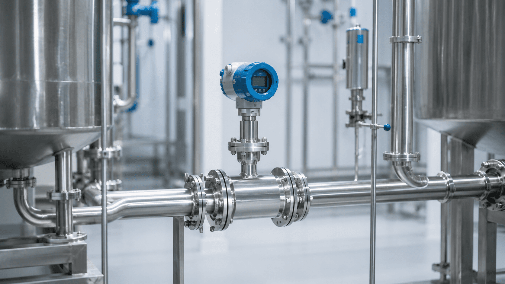 Clean liquid process line for liquid turbine flowmeter application context