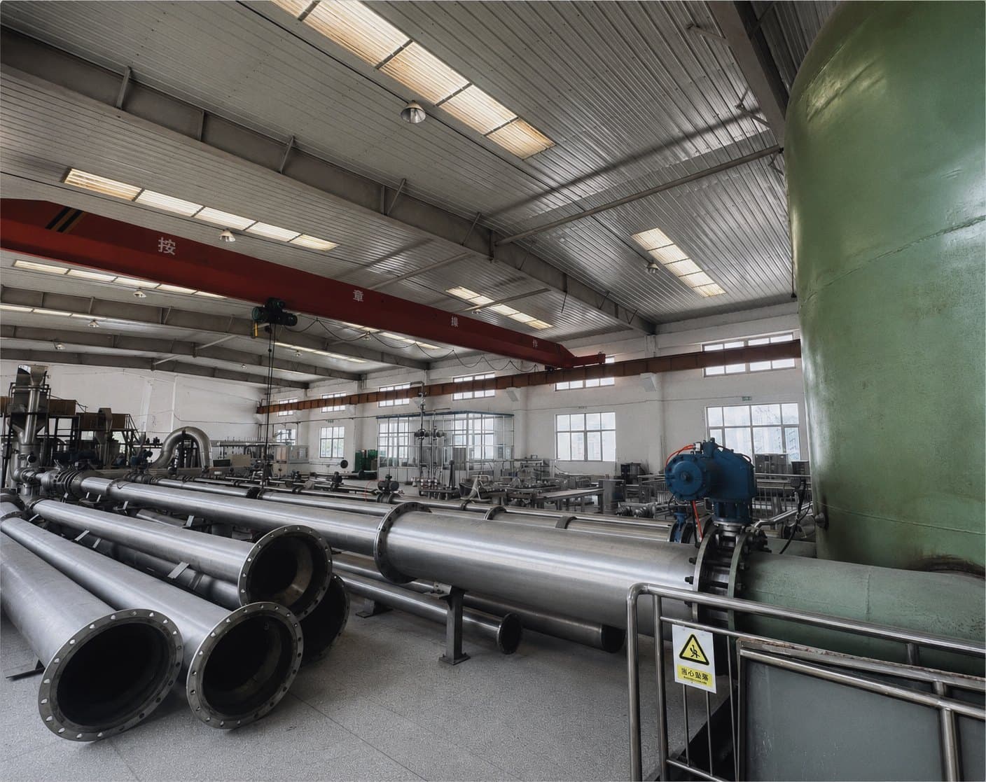 Master-meter liquid calibration lines in the Velomac workshop