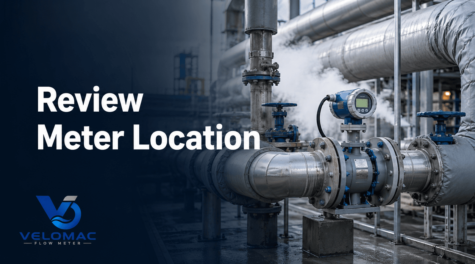 Steam flow meter installed on industrial piping for measurement point review and troubleshooting.
