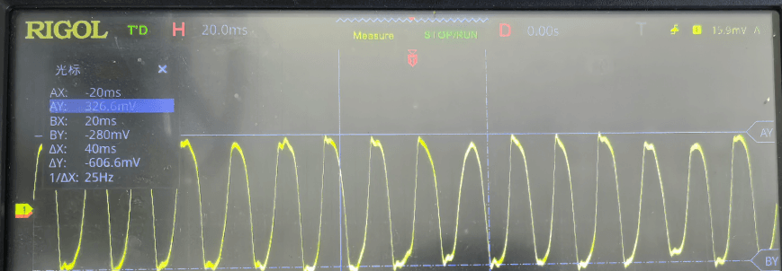 Waveform from the Velomac non-wetted vortex sensor