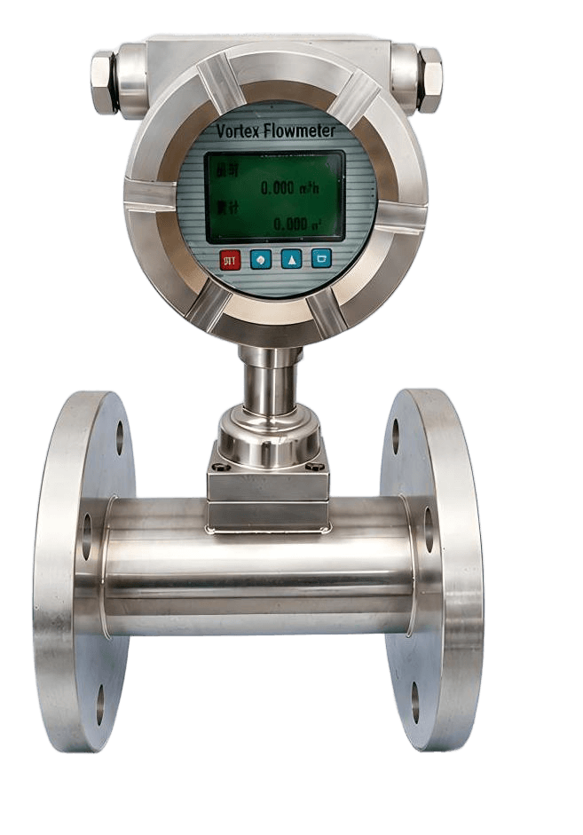 Velomac wide-turndown anti-vibration vortex flowmeter
